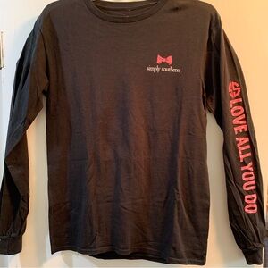 Simply Southern Black Long Sleeve T